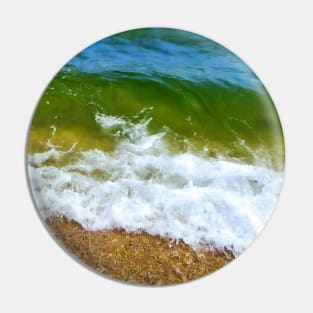 Ocean Waves Meet The Sand Pin
