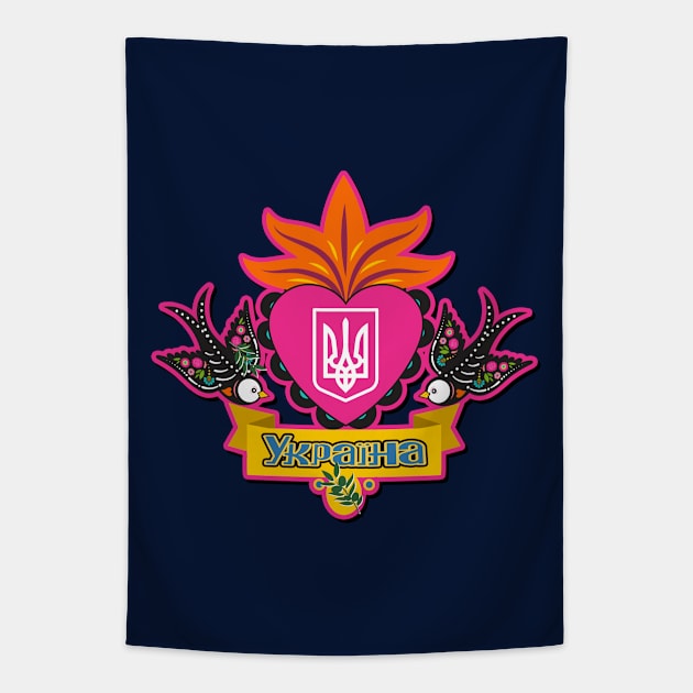 Peace for Ukraine Tapestry by PalmGallery