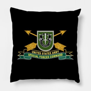 US Army Special Forces Command - Flash w Br - Ribbon X 300 Pillow