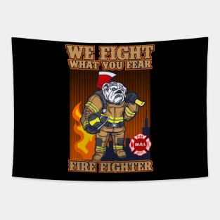 BULLDOG FIRE FIGHTER Tapestry