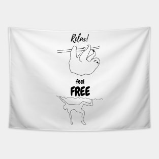 Relax and feel free climbing design Tapestry