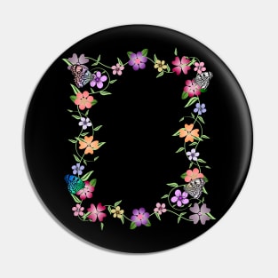 flowers tendril, floral, bloom, butterfly, insect Pin