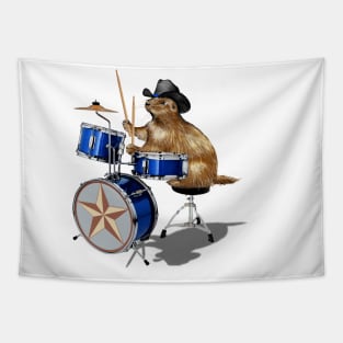 Prairie Dog Drummer Tapestry