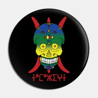 tamazight skull Pin