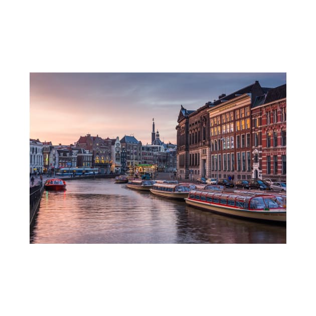 Amsterdam Evening Skyline by casualism