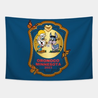 2023 Oronoco Minnesota Heart of Gold Bill and Jack Gold Rush Gang Tapestry