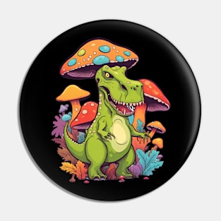 Psychedelic Dinosaur T-Rex Pin