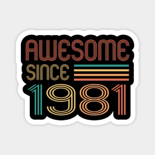 Awesome since 1981, Classic Retro 1981 Magnet