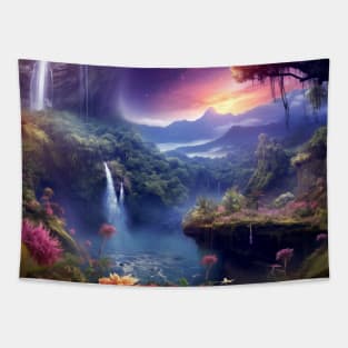 Landscape Magical Dimension Fantastic Planet Surrealist Tapestry