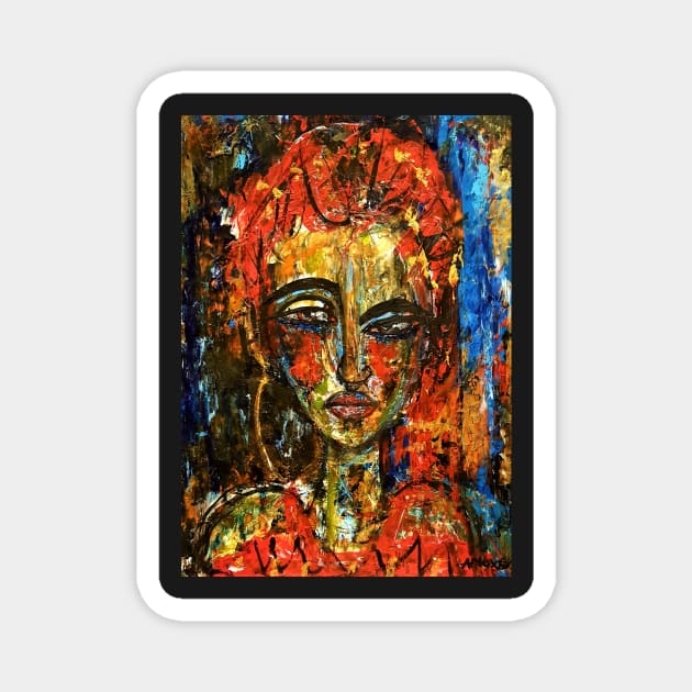 Valeria la peintre depressive Magnet by amoxes