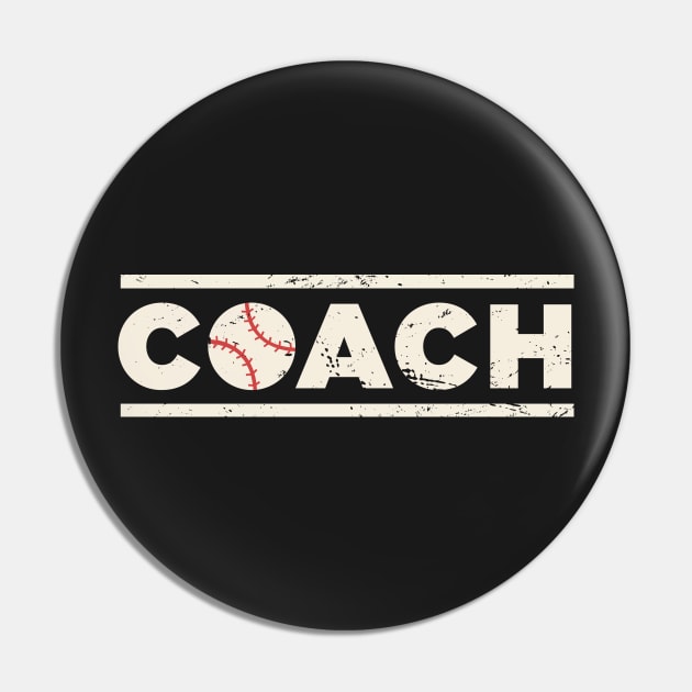 Retro Baseball Coach Pin by MeatMan