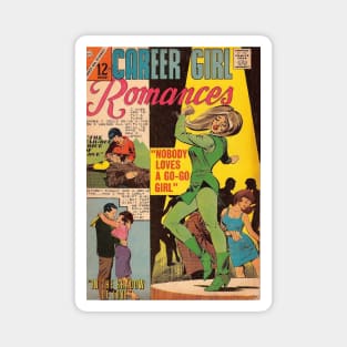 Vintage Romance Comic Book Cover - Career Girl Romances Magnet