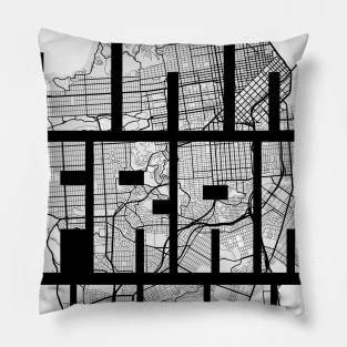 San Francisco, California, USA City Map Typography - Light Pillow