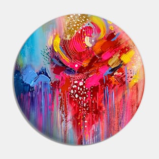 Colorful Abstract Painting Design (“To Be Honest” by Jamille Art) Pin