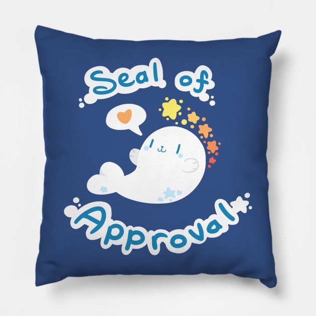 Seal of Approval Pillow by Chaobunnies