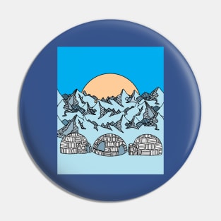 Igloo snow and ice landscape Pin