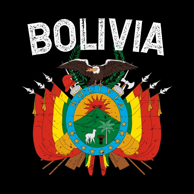 Bolivia - Coat of arms - white letters by verde