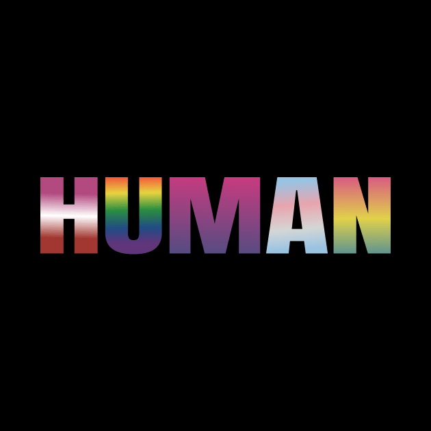 HUMAN Rainbow Flag by animericans