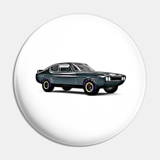 Ford Escort Custom Rally Cartoon Pin