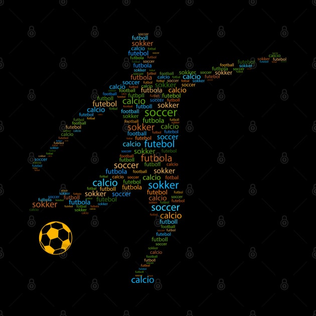 Football Player Words by Mako Design 