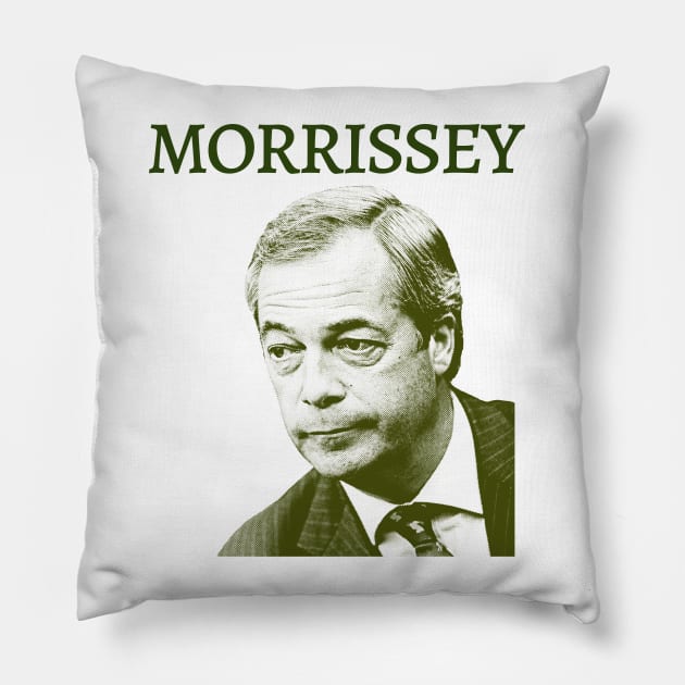 Morrissey / Nigel Farage Parody Design Pillow by DankFutura