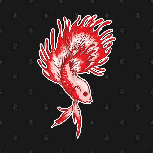 Crown Tail Siamese fighting fish by CupangMania