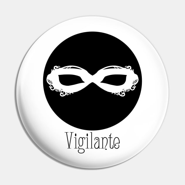 Black Masque - Vigilante Pin by Thedustyphoenix