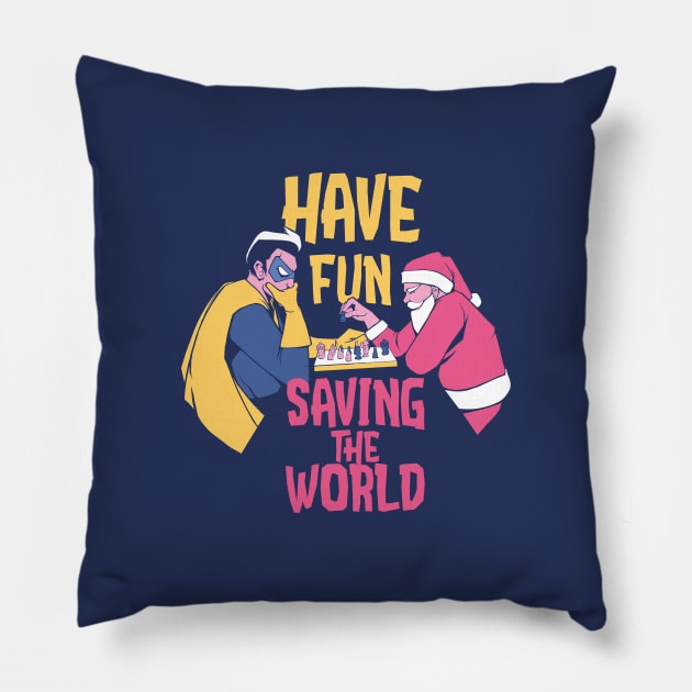 Funny superheroes Pillow by LR_Collections