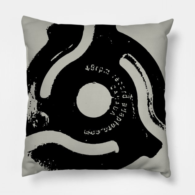 Vintage 45 RPM Record Spacer Pillow by Spindriftdesigns