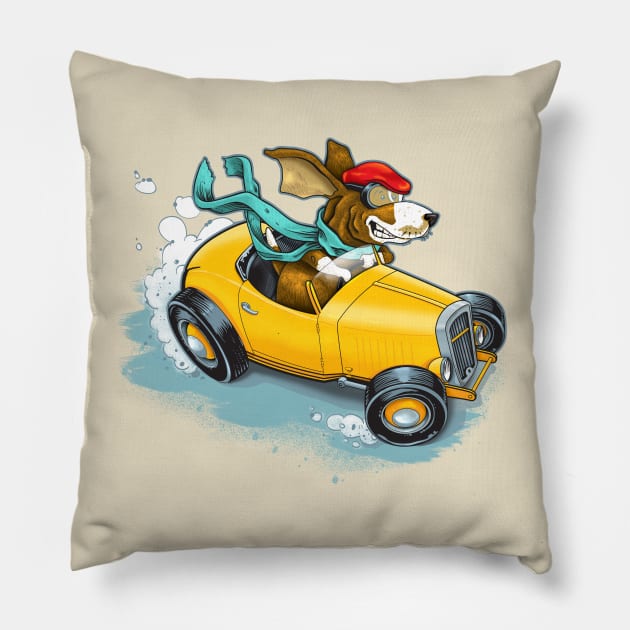 Go Dog! Pillow by Mattocks Design