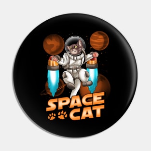 Cute Space Cat Adorable Kitty Astronaut Pin