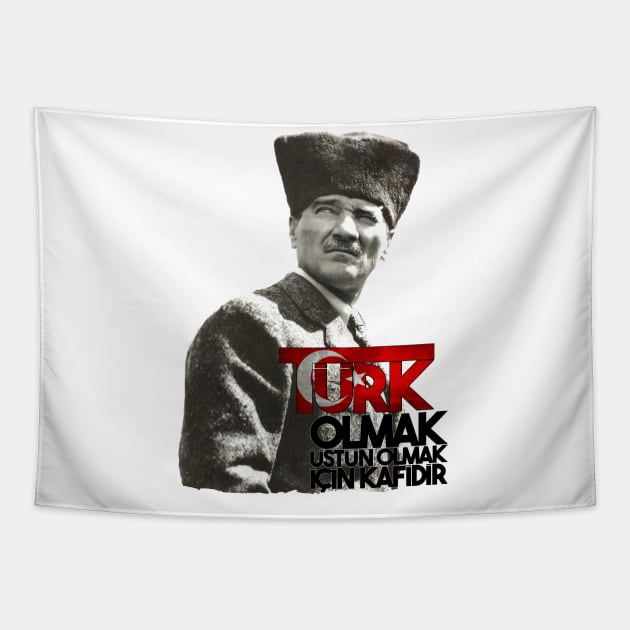 Ataturk Turk Olmak Tapestry by Tuwegl