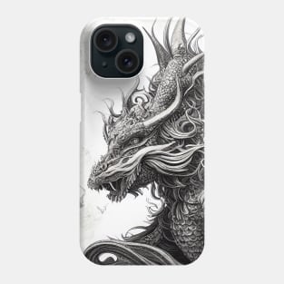 Dragon Legend Wild Nature Illustration Line Epic Illustration Line Art Phone Case