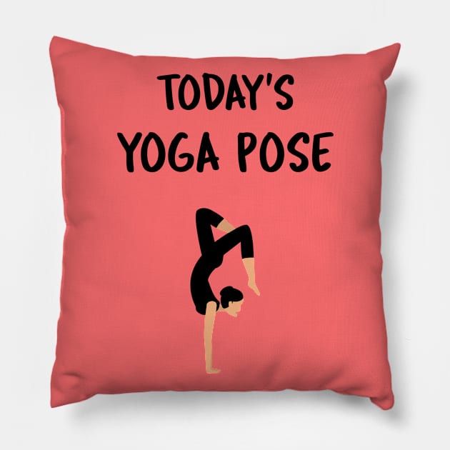 Today's Yoga Pose Pillow by Via Clothing Co