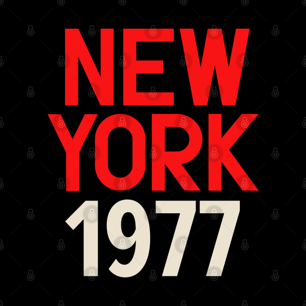 Iconic New York Birth Year Series: Timeless Typography - New York 1977 by Boogosh