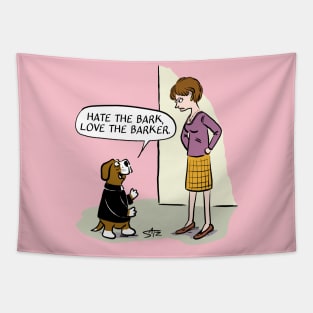 Funny barking dog cartoon Tapestry