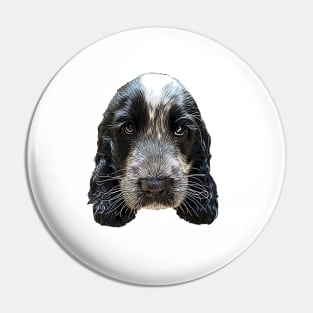 Cocker Spaniel Blue Roan Puppy Dog Pin