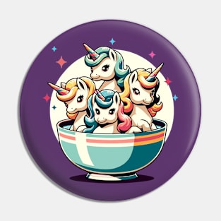 Little unicorns in a bowl Pin