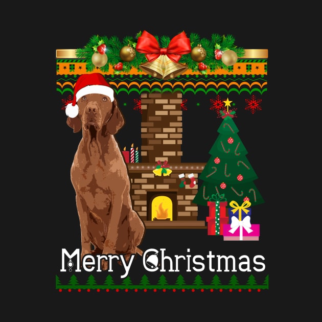 Ugly Christmas Sweater VIZSLA by LaurieAndrew