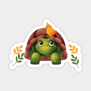 Turtle Bird Illustration Magnet