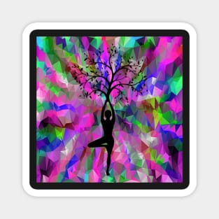 Inspirational Yoga Tree Pose Graphic Motivational Design Yoga Lover Gift Magnet