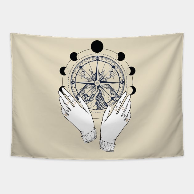BOHO STYLE COMPASS ART Tapestry by BWXshirts