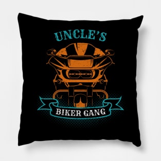 Uncle's Biker Gang Father's Day Pillow