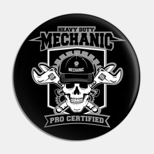 skull Mechanic Pin