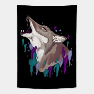 Colorful wolf Tapestry