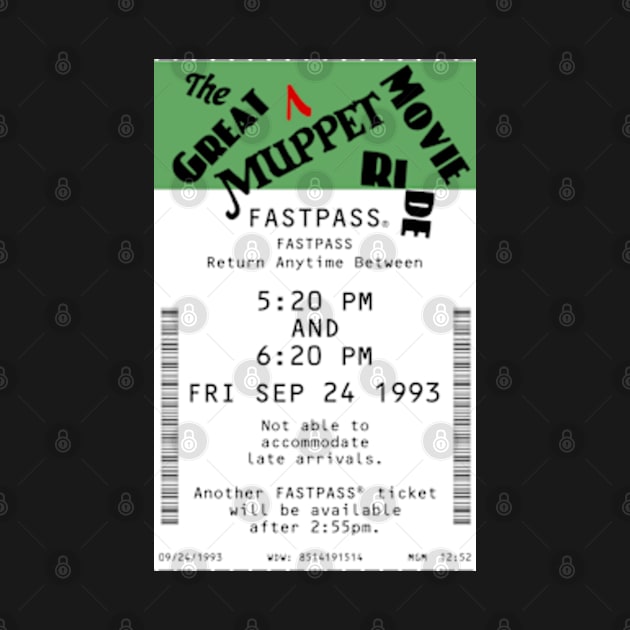 The Great MUPPET Movie Ride Fastpass by Florida Project