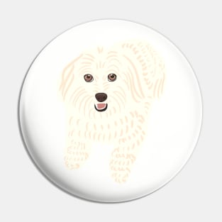 Fluffy Maltipoo Pin