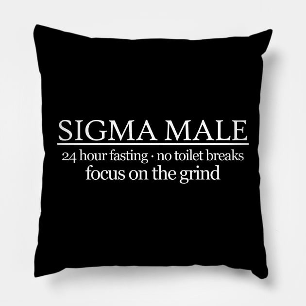 Sigma Male - focus on the grind Pillow by giovanniiiii