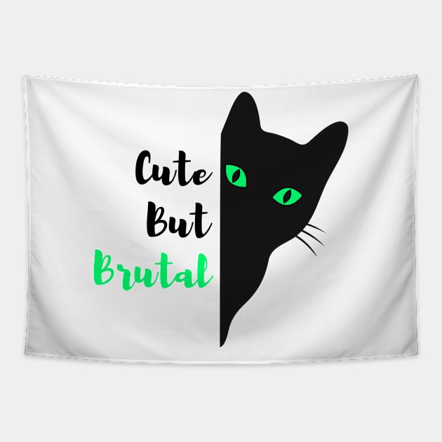 Cute but brutal cat Tapestry by Chavjo Mir11