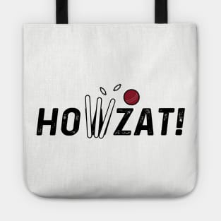 Cricket Lover Howzat Ball And Wicket Cricket Fan Tote